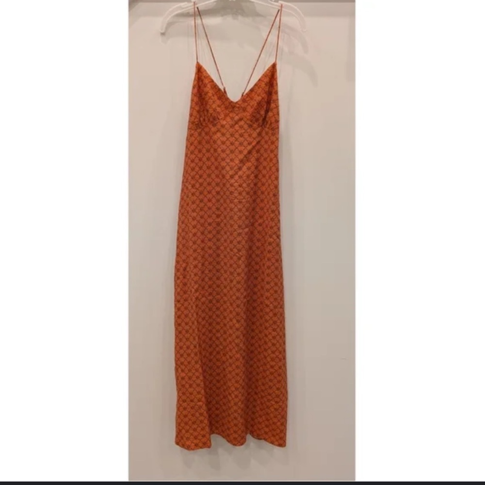 Madewell Strapless Orange Dress